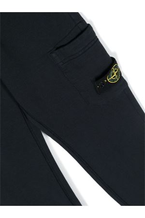 blue cotton track pants STONE ISLAND KIDS | 801661540V0020